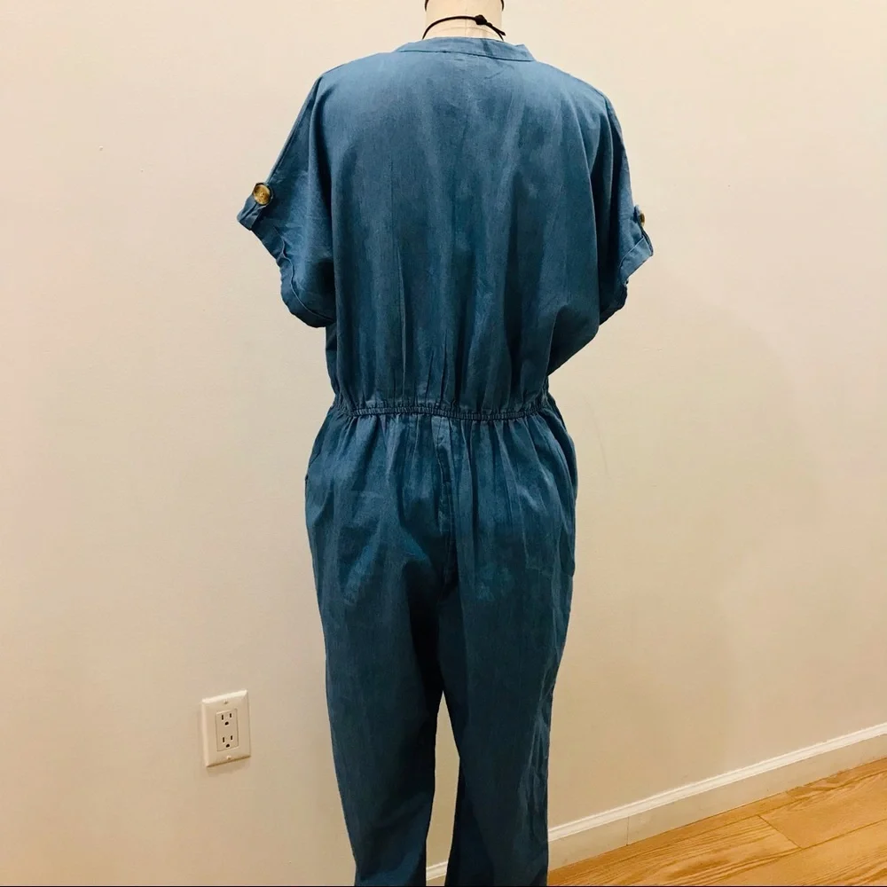 Vintage style Julia chambray jumpsuit. Size L. Excellent used condition - Picture 6 of 12